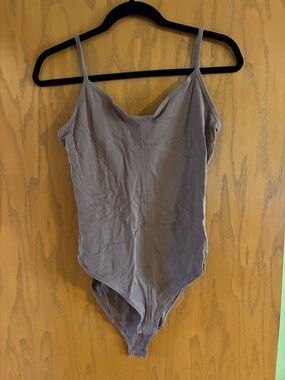 Everlane Brown Spaghetti Strap Bodysuit
